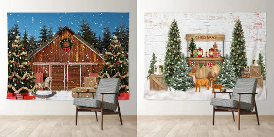 Rustic Natural Woodland Christmas Backdrops For Black Fri