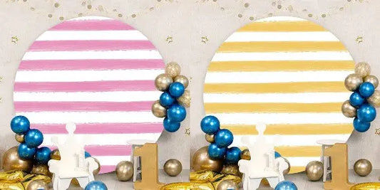 Striped Backdrop Will Make Your Birthday Party Unique