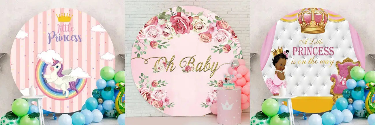 Use Baby Shower Backdrops To Decorate The Popular Girls Party Of 2022