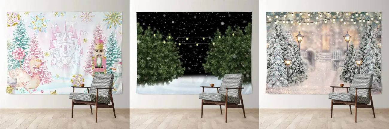 Outdoor Winter Party Backdrops Event Supplies For Friends Family