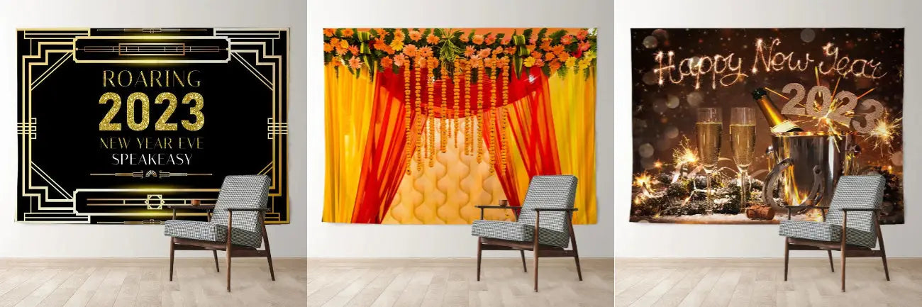 Specific Themed Backdrop Ideas For New Years Eve Party