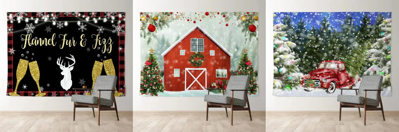 Choose Design Christmas Backdrops For Greeting Beautiful Winter