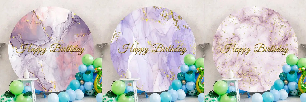 2022's Most Popular Fantasy Purple Birthday Party Backdrops