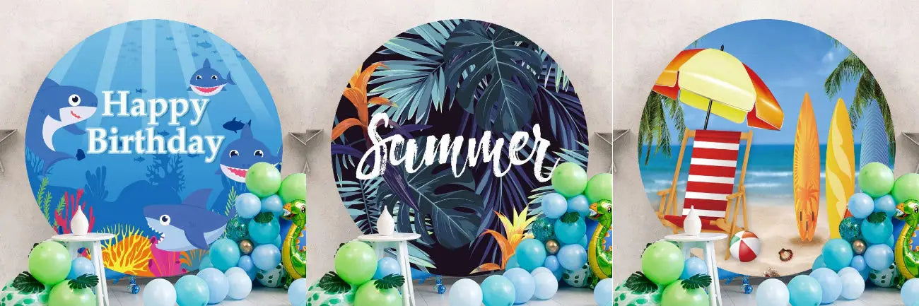 The Last Summer Party Is Decorated With A Summer Backdrop