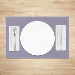 Aperturee - Solid Color Purple Modern Dinner Set Of 4 Placemats