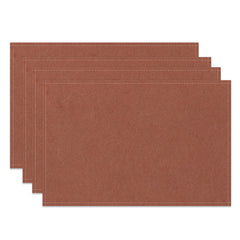 Aperturee - Heatproof Red Brown Simple Dining Set Of 4 Placemats