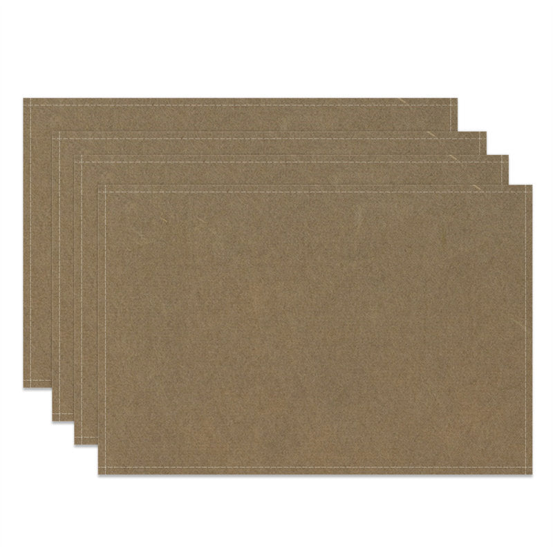 Aperturee - Light Brown Minimalist Modern Set Of 4 Placemats