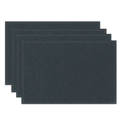 Aperturee - Solid Color Black Cloth Dining Set Of 4 Placemats