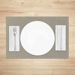 Aperturee - Light Grey Solid Colour Dinner Set Of 4 Placemats