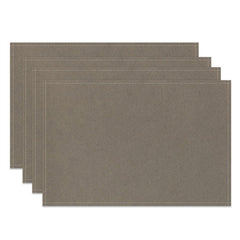 Aperturee - Solid Color Light Brown Simple Set Of 4 Placemats