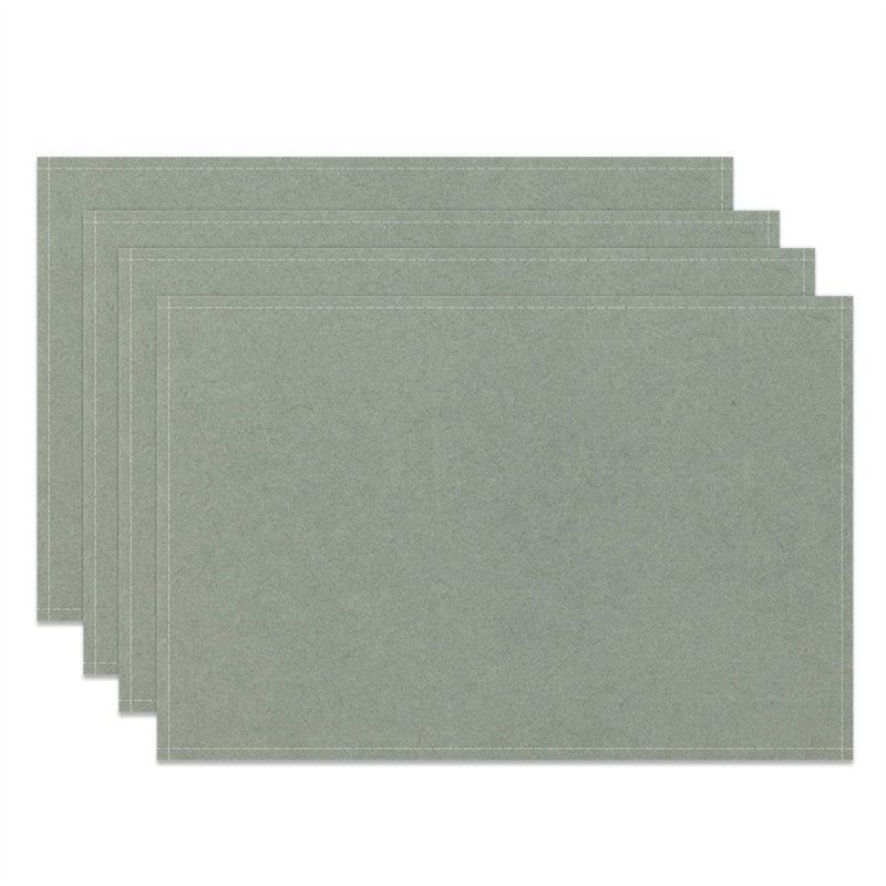 Aperturee - Light Green Minimalist Modern Set Of 4 Placemats