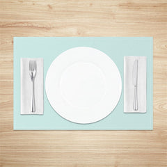 Aperturee - Tiffany Blue Solid Color Dining Set Of 4 Placemats