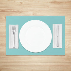 Aperturee - Tiffany Blue Premium Solid Color Set Of 4 Placemats