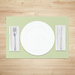 Aperturee - Light Green Solid Color Dining Set Of 4 Placemats