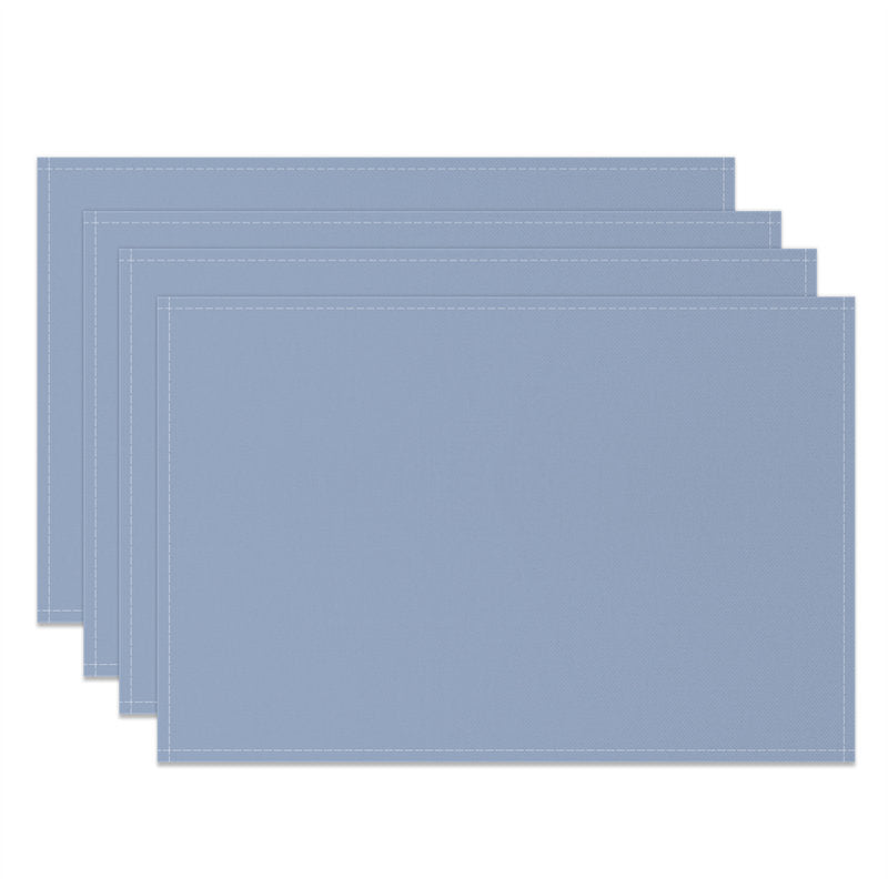 Aperturee - Haze Blue Premium Color Dining Set Of 4 Placemats