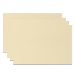 Aperturee - Creamy Premium Solid Color Fabric Set Of 4 Placemats