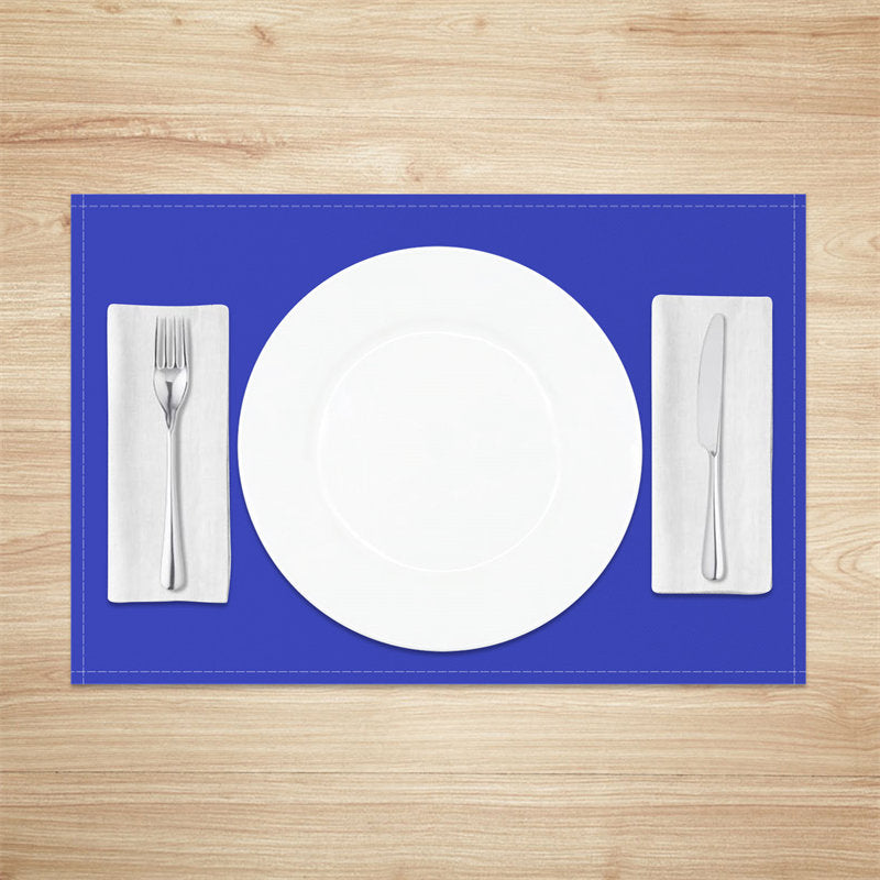 Aperturee - Navy Blue Premium Pure Color Set Of 4 Placemats