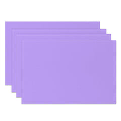 Aperturee - Light Purple Solid Color Elegant Set Of 4 Placemats