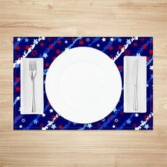 Aperturee - Slash Line Star Independence Day Set Of 4 Placemats