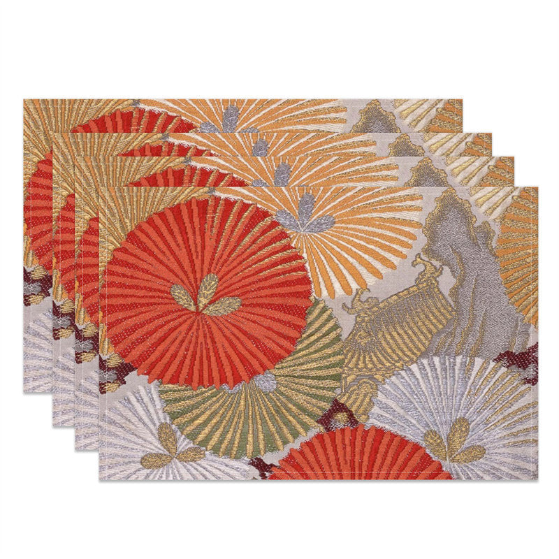 Aperturee - Exquisite Circle Ancient Patterns Set Of 4 Placemats