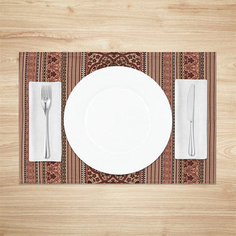 Aperturee - Minority Vintage Pattern Dining Set Of 4 Placemats