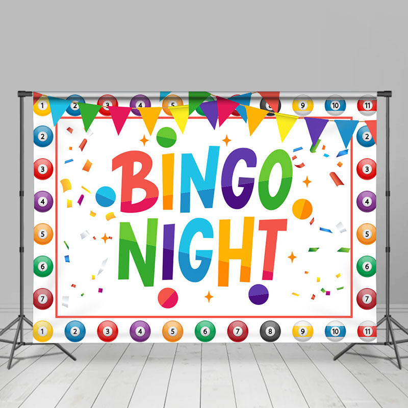 Aperturee - Big Lottery Colorful Ball Bingo Night Party Backdrop