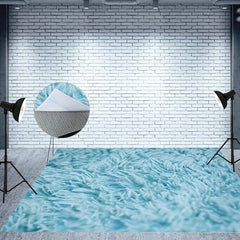 Aperturee - Aperturee Blue Undersea Mermaid Cake Smash Room Set Backdrop