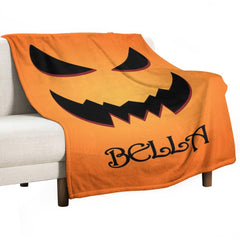 Aperturee - Halloween Pumpkin Ghosts Face Custom Name Blanket