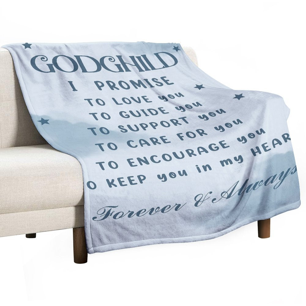 Aperturee - Blue Sky Cloud Godchild Christ Belief Text Blanket