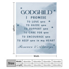 Aperturee - Blue Sky Cloud Godchild Christ Belief Text Blanket