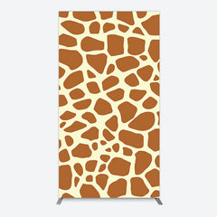 Aperturee - Aperturee Yellow Brown Leopard Print Happy Birthday Rectangle Backdrop
