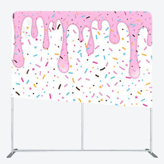 Aperturee Candy And Donut Fabric Backdrop Cover for Birthday