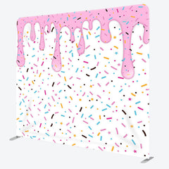 Aperturee Candy And Donut Fabric Backdrop Cover for Birthday