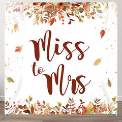 Aperturee Adorable Autumn Leaves Fabric Backdrop Cover for Wedding