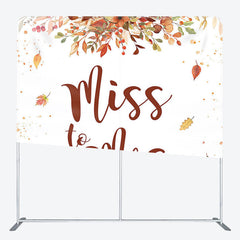 Aperturee Adorable Autumn Leaves Fabric Backdrop Cover for Wedding