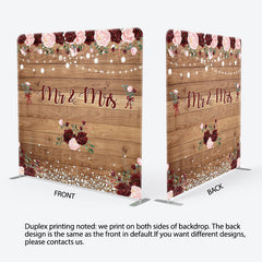 Aperturee Rose Wood Glitter Fabric Backdrop Cover for Wedding