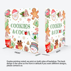 Aperturee - Aperturee Christmas Cookies And Cocoa Pillow Case Backdrop