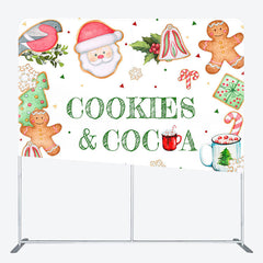 Aperturee - Aperturee Christmas Cookies And Cocoa Pillow Case Backdrop