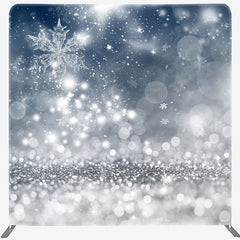 Aperturee - Aperturee Bokeh Snowy Night Christmas Pillow Case Backdrop