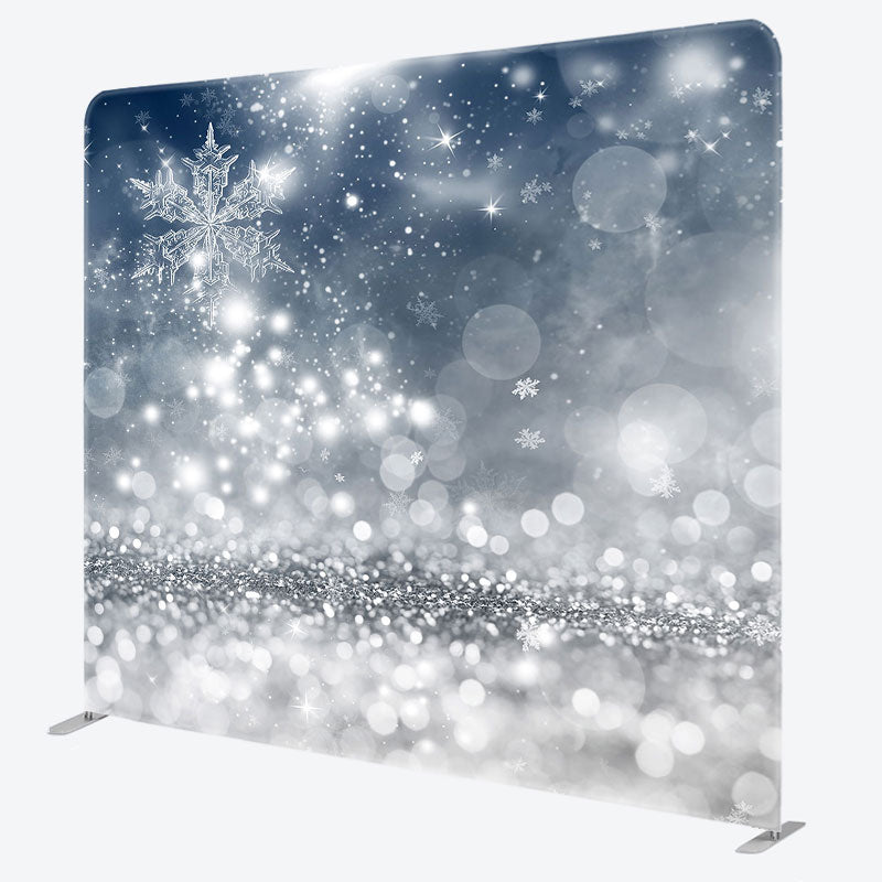 Aperturee - Aperturee Bokeh Snowy Night Christmas Pillow Case Backdrop