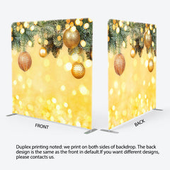 Aperturee - Aperturee Gold Bell Yellow Bokeh Christmas Pillow Case Backdrop