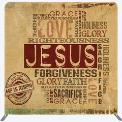 Aperturee - Aperturee Retro Yellow Love Jesus Paper Christmas Backdrop