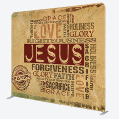 Aperturee - Aperturee Retro Yellow Love Jesus Paper Christmas Backdrop