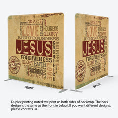 Aperturee - Aperturee Retro Yellow Love Jesus Paper Christmas Backdrop