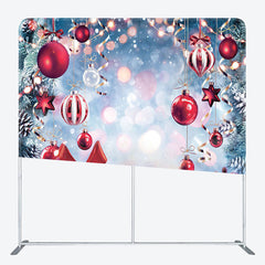 Aperturee - Aperturee Winter Snowy Bokeh Christmas Pillow Case Backdrop