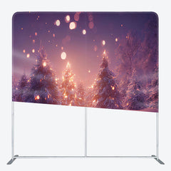 Aperturee Winter Shining Bokeh Tension Fabric Christmas Backdrop