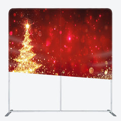 Aperturee Glitter Red Christmas Pillow Case Tension Backdrop