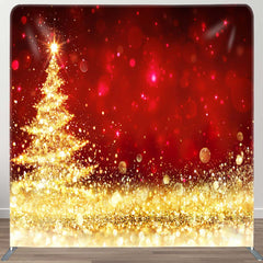 Aperturee Glitter Red Christmas Pillow Case Tension Backdrop