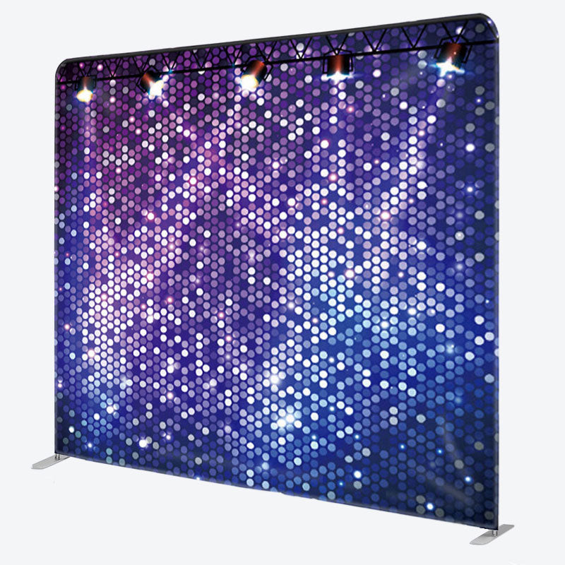 Aperturee - Aperturee Purple And Blue Spotlights Dance Party Backdrop Cover