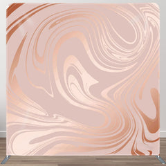 Aperturee - Aperturee Rose Gold Swirl Pattern Backdrop Cover For Decoration